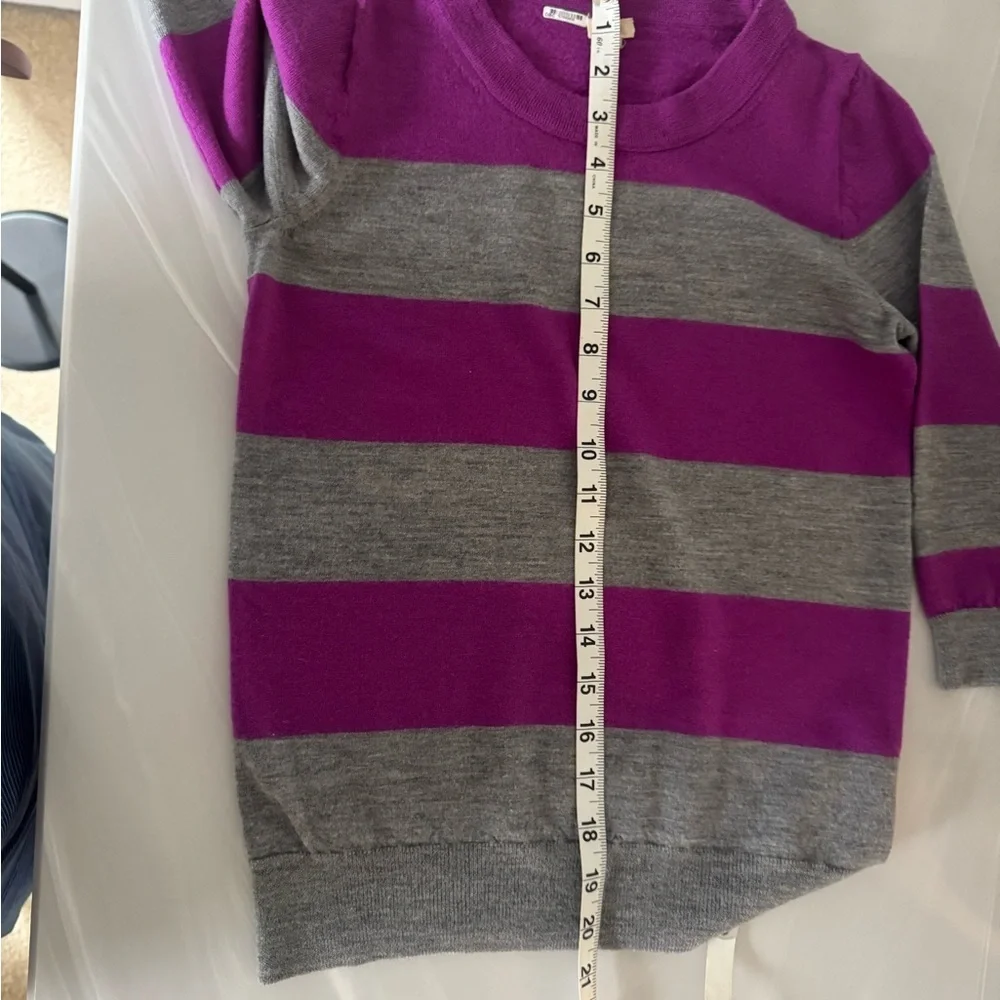 J. Crew Purple Striped Sweater XSmall